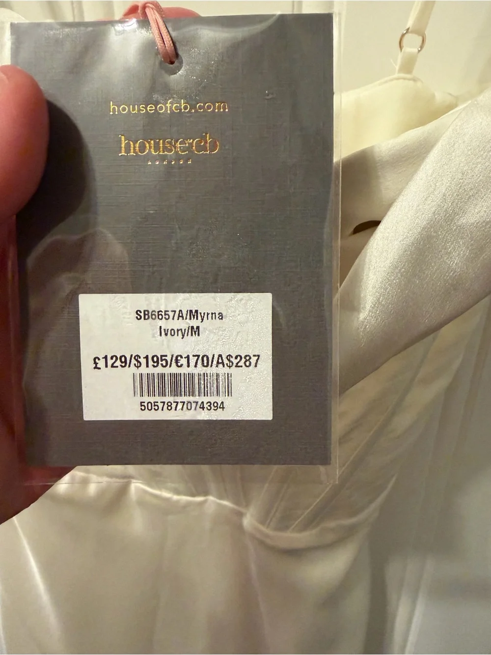 NWT House of CB Myrna Corset Satin Slipdress Medium Wedding Reception Cocktail